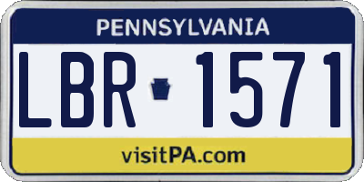 PA license plate LBR1571