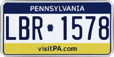 PA license plate LBR1578