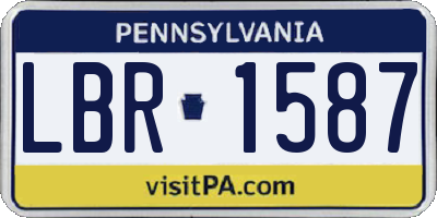 PA license plate LBR1587