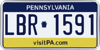 PA license plate LBR1591