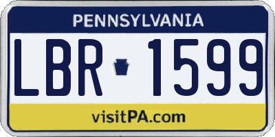 PA license plate LBR1599