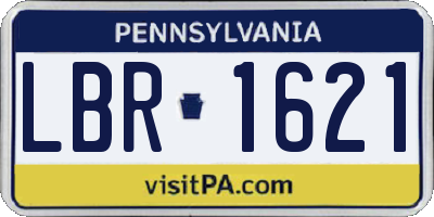 PA license plate LBR1621