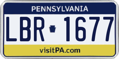 PA license plate LBR1677