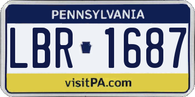 PA license plate LBR1687