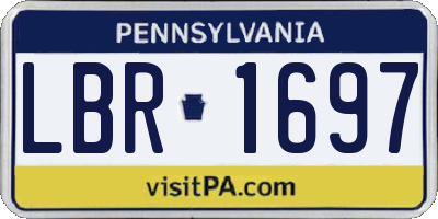 PA license plate LBR1697
