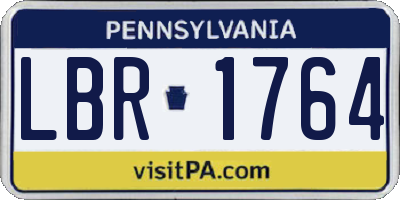 PA license plate LBR1764