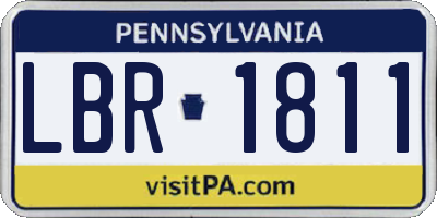 PA license plate LBR1811