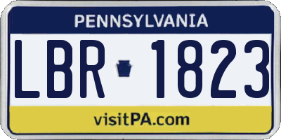 PA license plate LBR1823