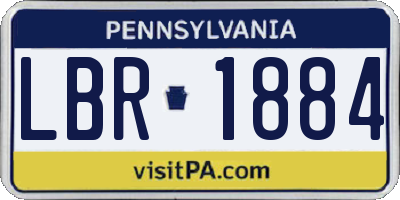 PA license plate LBR1884