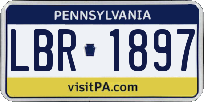 PA license plate LBR1897