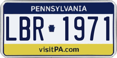 PA license plate LBR1971