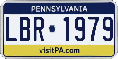 PA license plate LBR1979