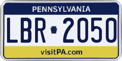 PA license plate LBR2050