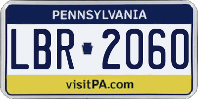 PA license plate LBR2060