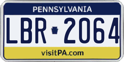 PA license plate LBR2064