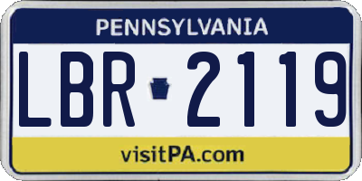 PA license plate LBR2119