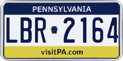 PA license plate LBR2164