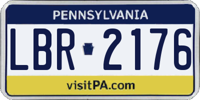PA license plate LBR2176