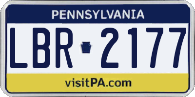 PA license plate LBR2177
