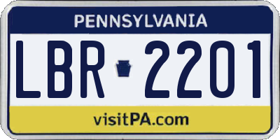 PA license plate LBR2201