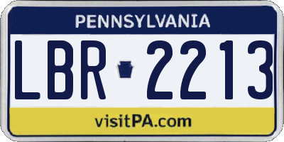 PA license plate LBR2213