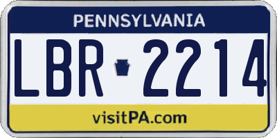 PA license plate LBR2214