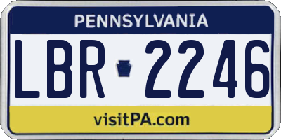 PA license plate LBR2246