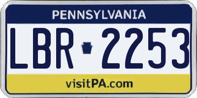 PA license plate LBR2253