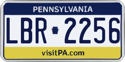 PA license plate LBR2256