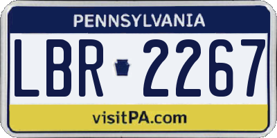 PA license plate LBR2267