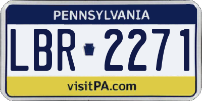 PA license plate LBR2271