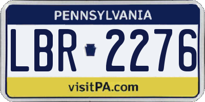 PA license plate LBR2276