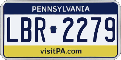 PA license plate LBR2279