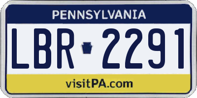 PA license plate LBR2291