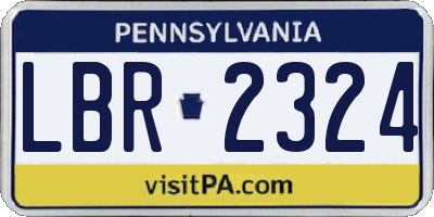 PA license plate LBR2324