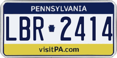 PA license plate LBR2414