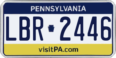 PA license plate LBR2446