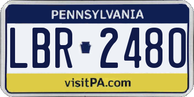 PA license plate LBR2480