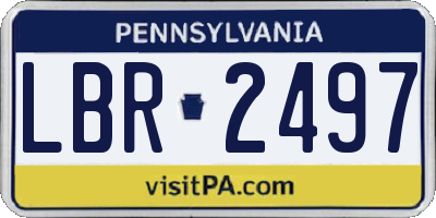 PA license plate LBR2497