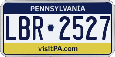PA license plate LBR2527