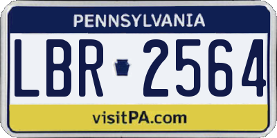 PA license plate LBR2564