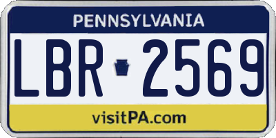 PA license plate LBR2569