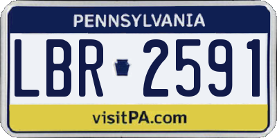 PA license plate LBR2591