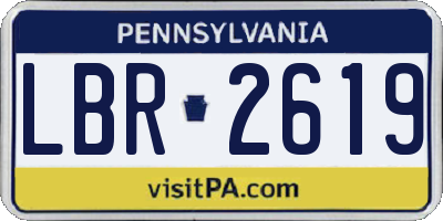 PA license plate LBR2619