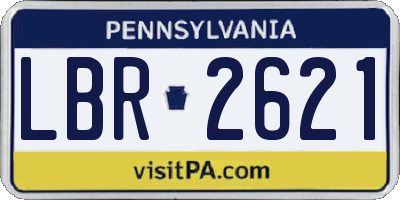 PA license plate LBR2621