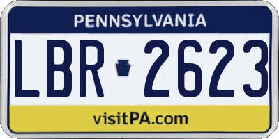 PA license plate LBR2623