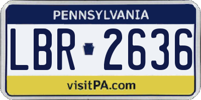 PA license plate LBR2636