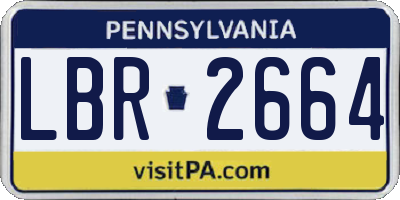 PA license plate LBR2664