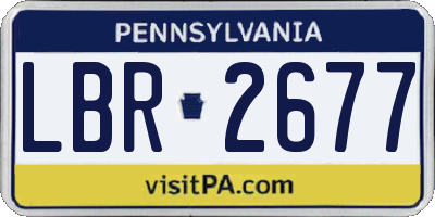 PA license plate LBR2677