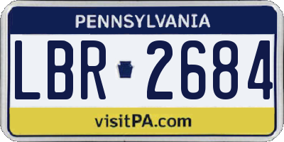 PA license plate LBR2684